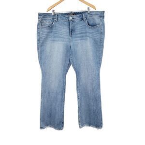 Torrid Mid Rise Slim Boot Cut Light Wash Jeans Women's Plus Size 22R
